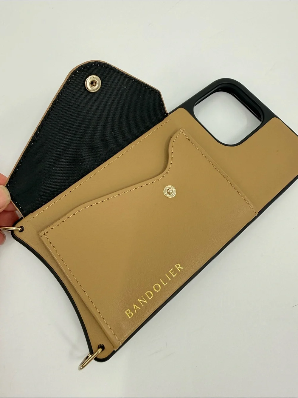Bandolier The Kimberly Crossbody Phone Case Tan Gold for Apple iPhone 15 Pro Max